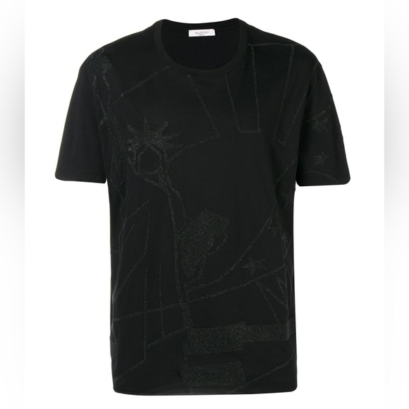 Like New! VALENTINO Glitter Print T-shirt – Perfect Condition